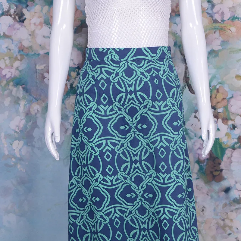 Printed Rayon Long Beach Skirt Casual Maxi Straight Pencil Skirt