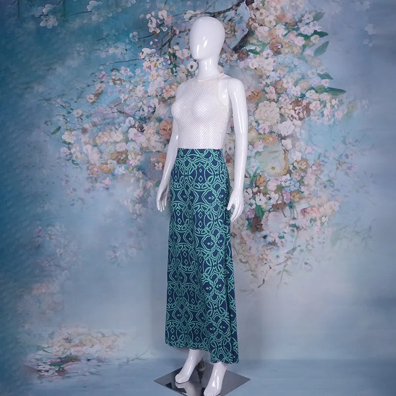 Printed Rayon Long Beach Skirt Casual Maxi Straight Pencil Skirt