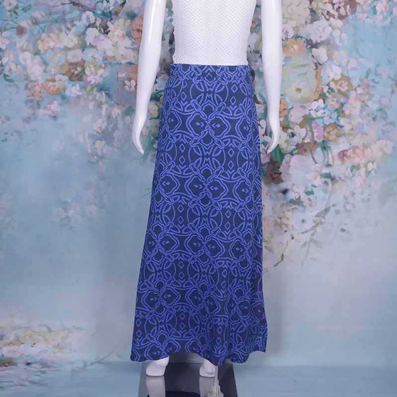 Printed Rayon Long Beach Skirt Casual Maxi Straight Pencil Skirt