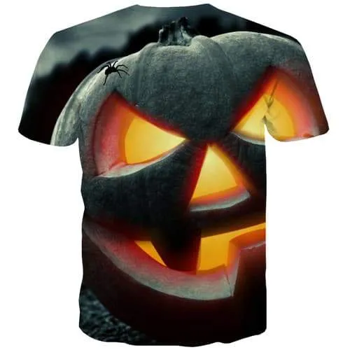 Pumpkin T shirts Men Halloween T-shirts 3d Flame T shirts Funny Animal T-shirts Graphic Party Tshirts Casual Short Sleeve