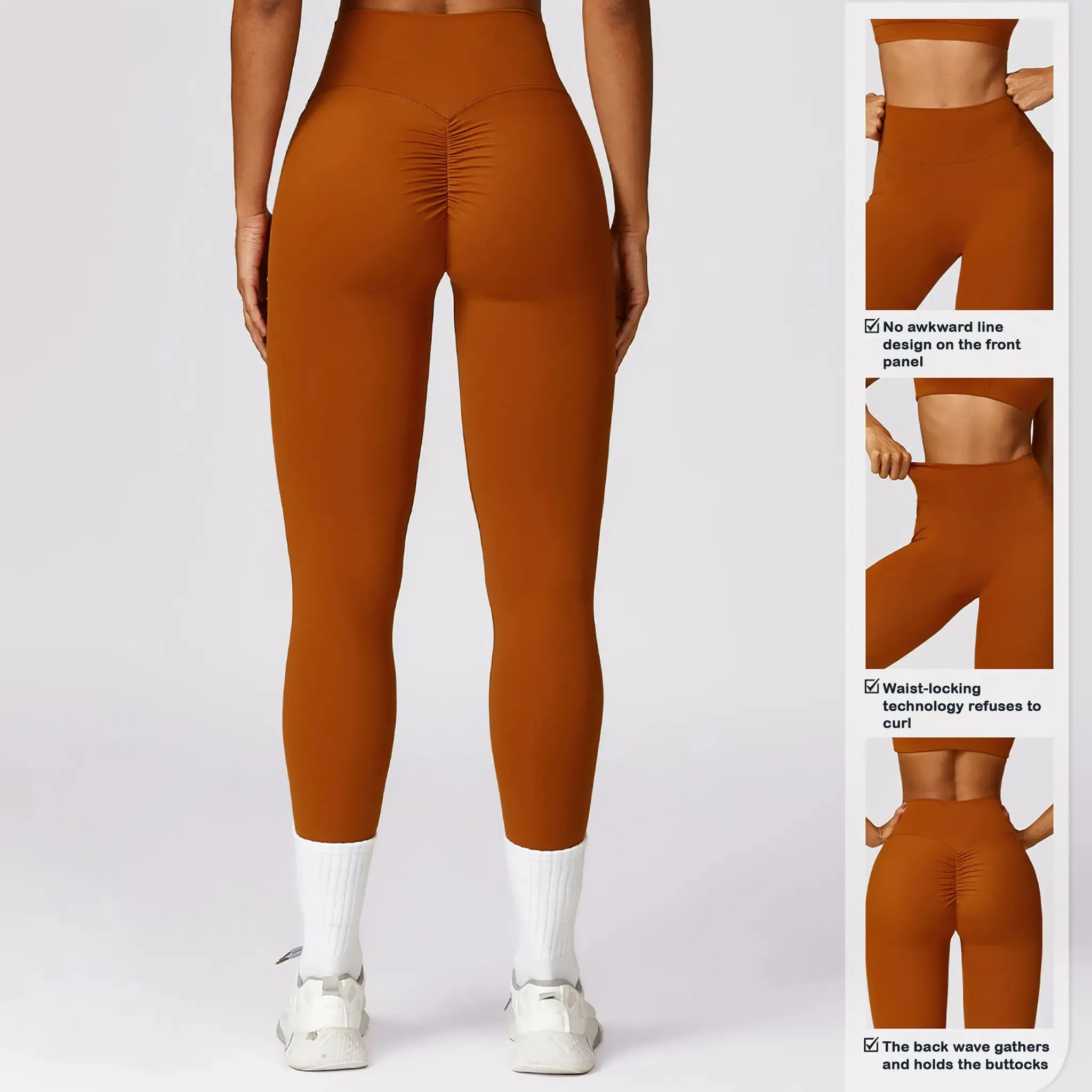 Quick-drying Skinny Yoga Pants Brushed Belly Contracting