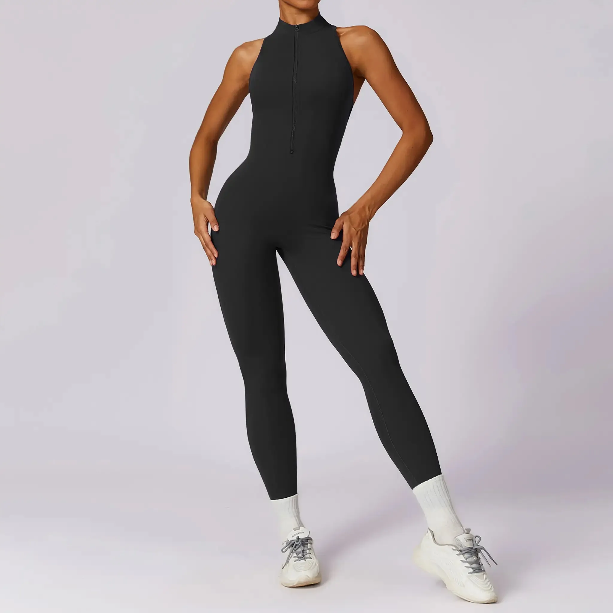 Quick-drying Zipper Yoga Jumpsuit