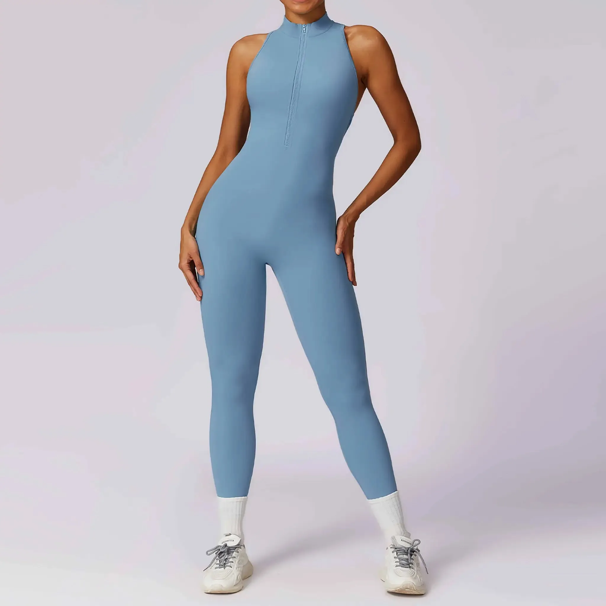 Quick-drying Zipper Yoga Jumpsuit