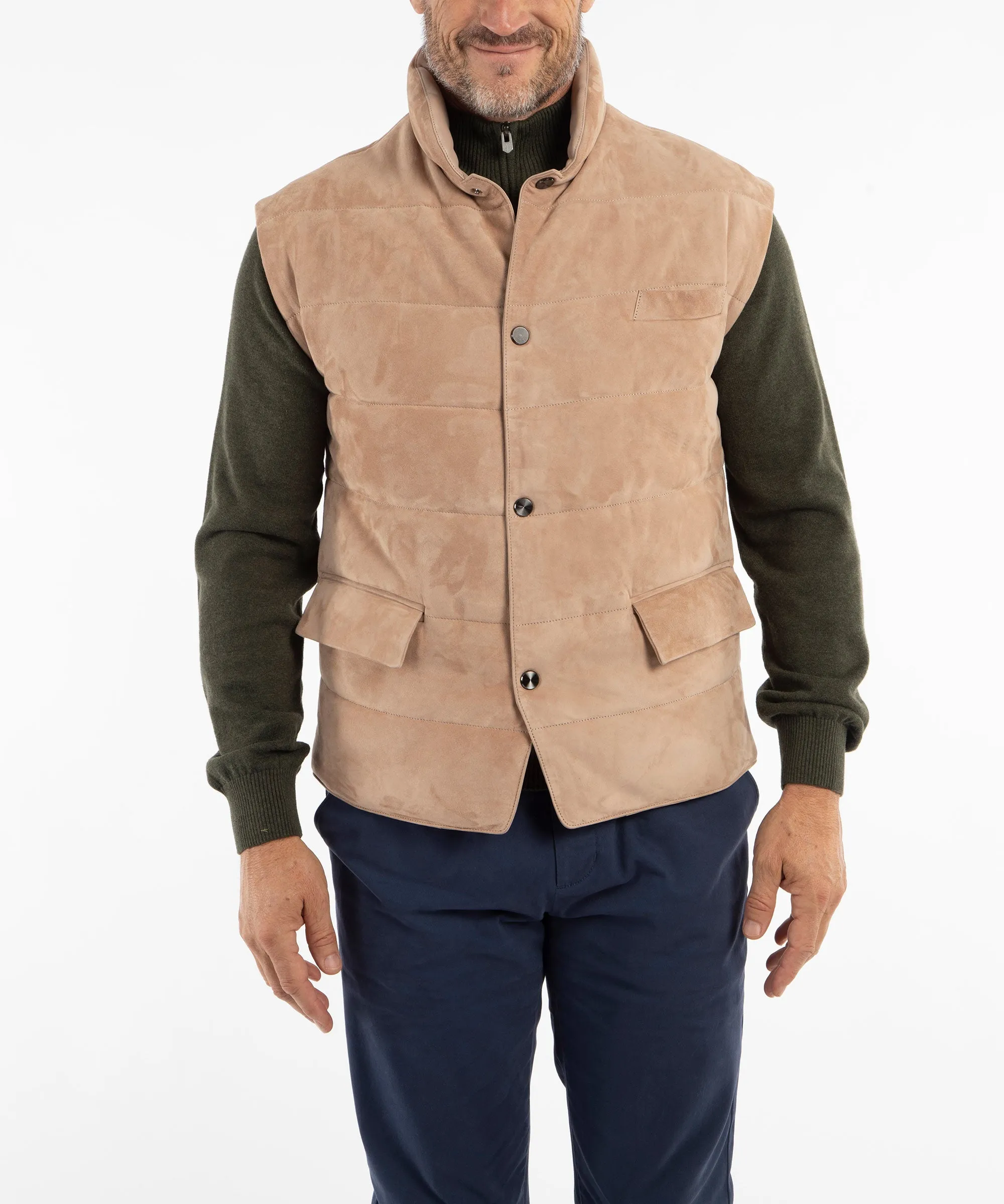 Quilted Suede Vest