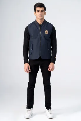 Quilted Wadded Jacket Navy