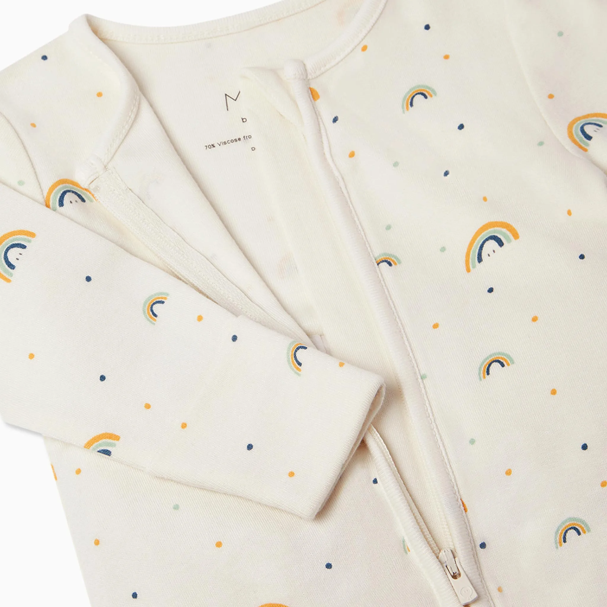 Rainbow Clever Zip Up Baby Pajamas