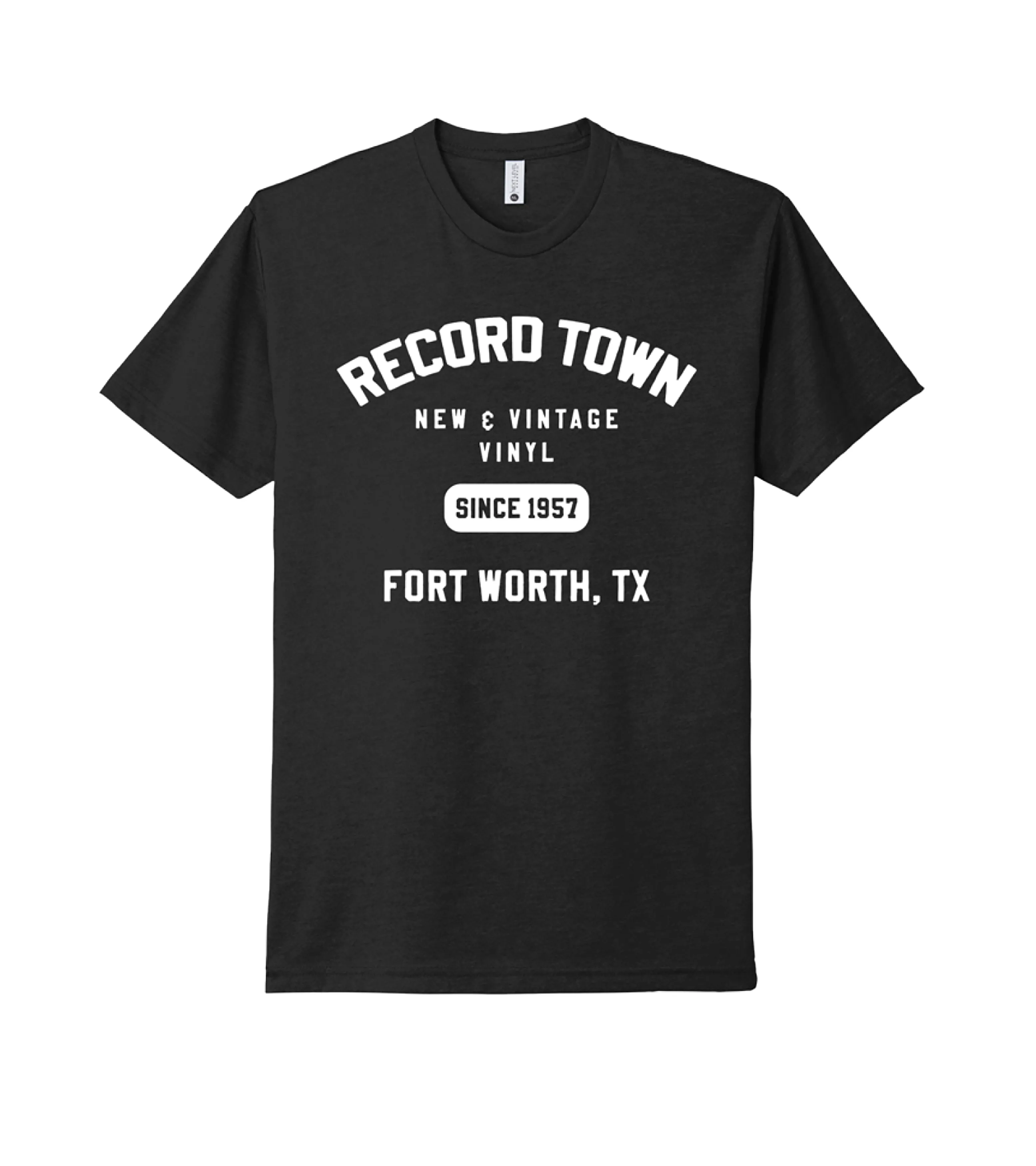 Record Town Athletic Style T-Shirt Black