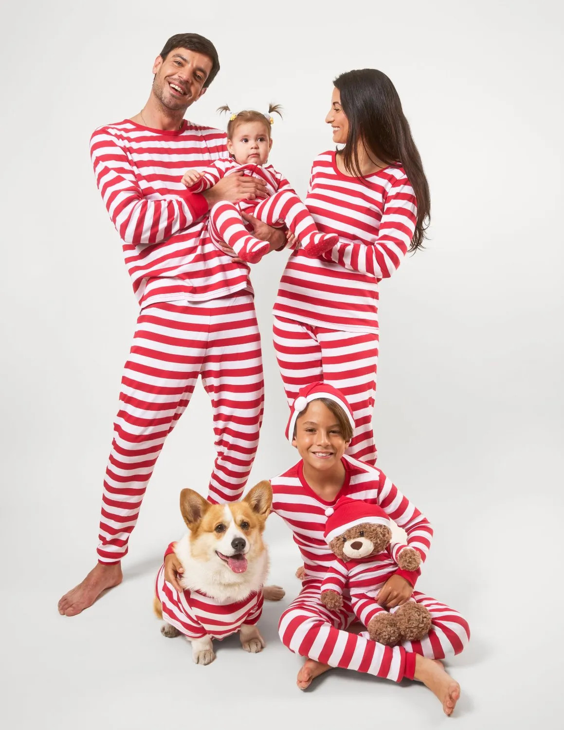 Red & White Matching Family Pajama Set