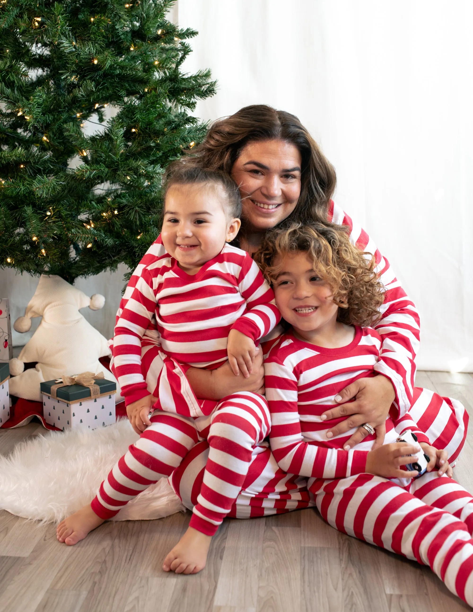 Red & White Matching Family Pajama Set