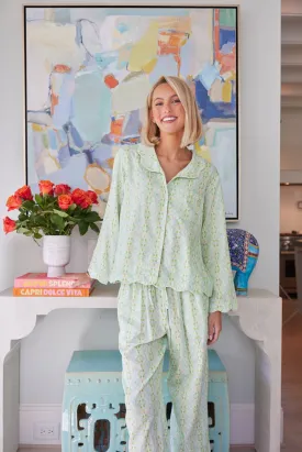 Scalloped Pajama Set Long - Elephant Falls