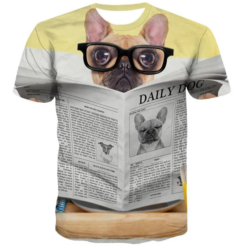 shirt cute dog happy dog clothes art costume Cool puppy men