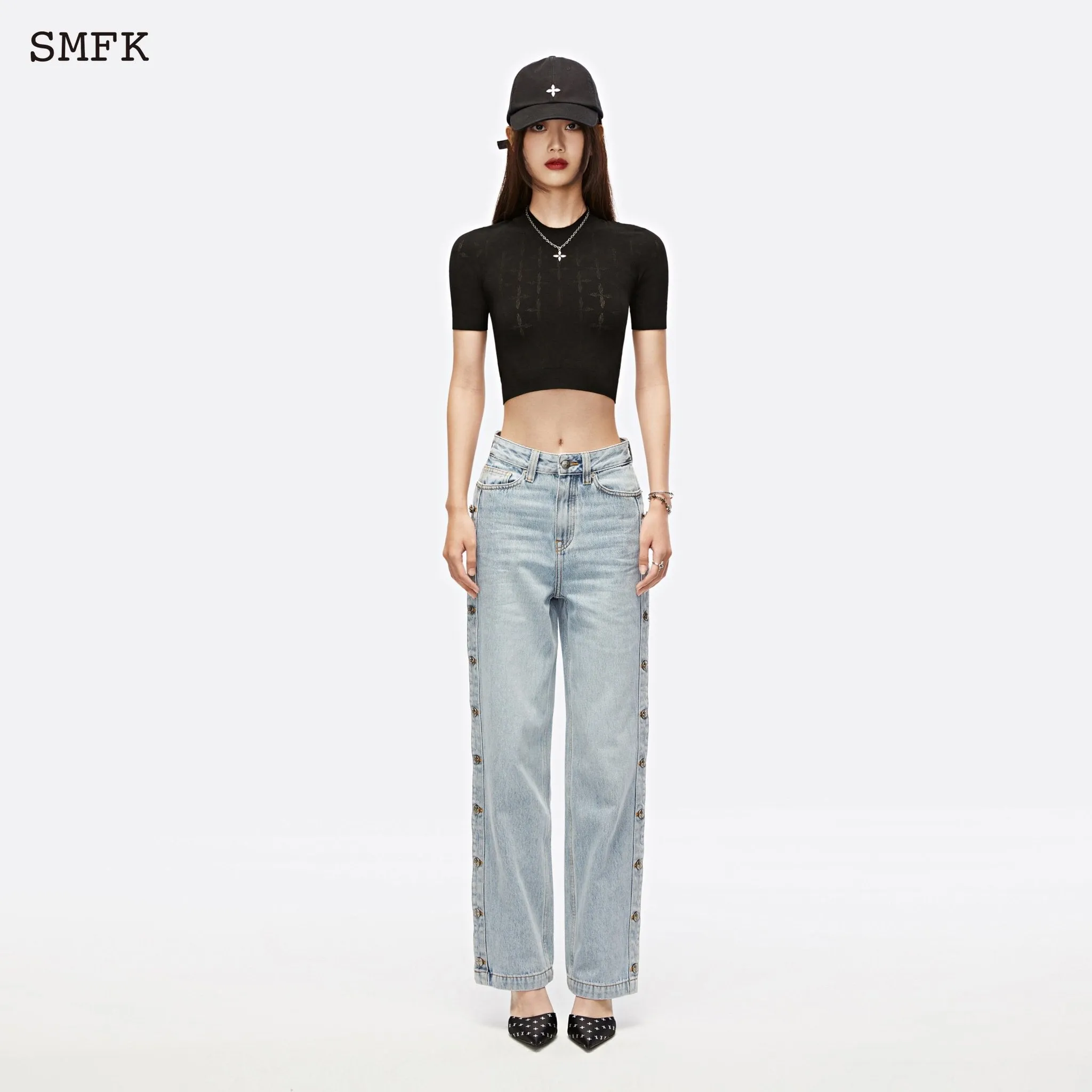 Skater Skateboard Deconstructed Jeans Denim Blue