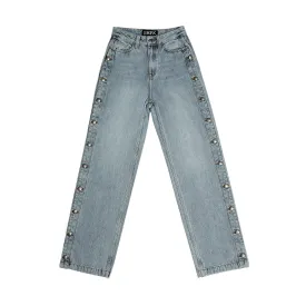 Skater Skateboard Deconstructed Jeans Denim Blue