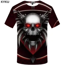 Skull T-shirts Men Skeleton T-shirt 3d Metal T shirts Funny Harajuku Tshirt Anime Gothic Tshirts Print Mens Fashion Casual