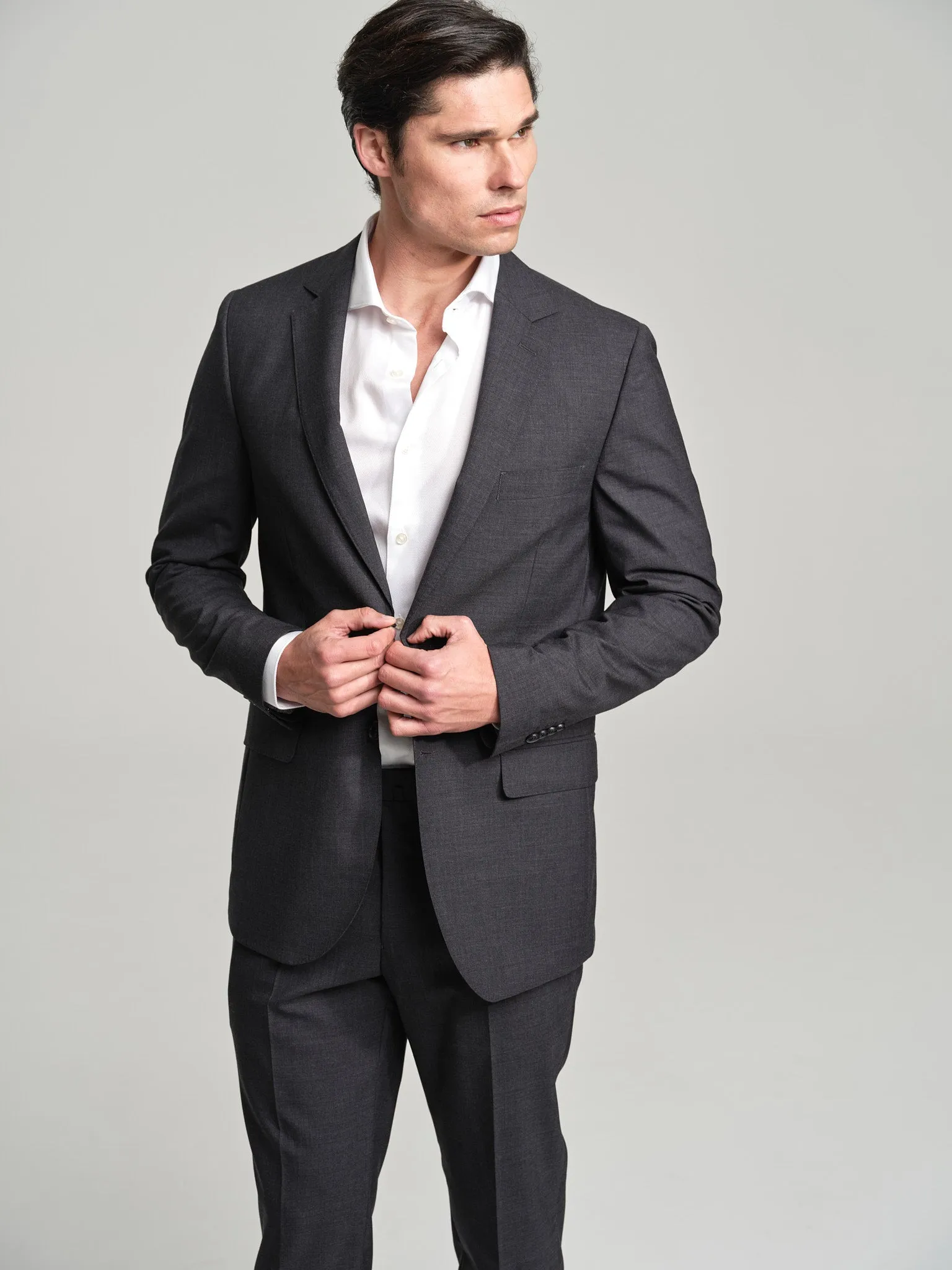 Slim fit Business 4 seasons wool suit