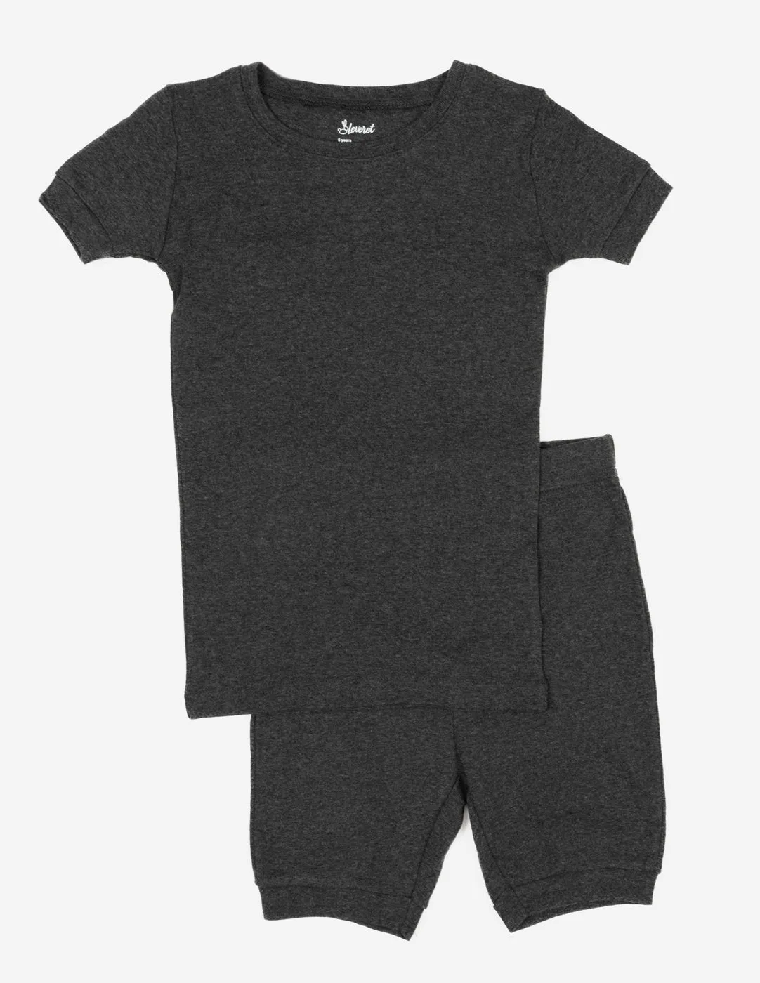 Solid Color Dark Grey Matching Family Pajama Set