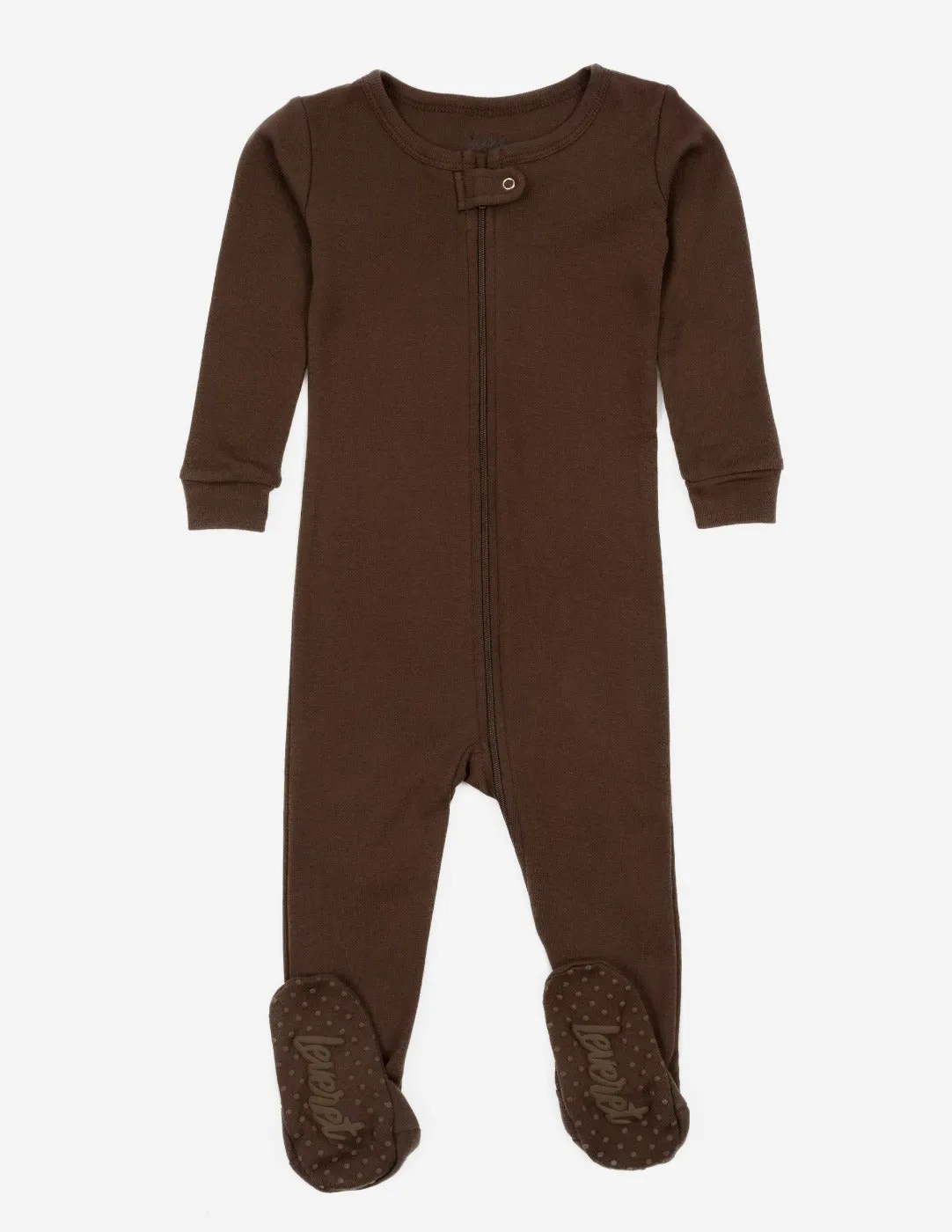 Solid Color Neutral Footed Pajamas