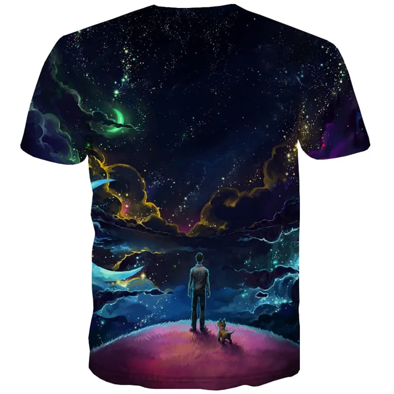 Space T shirts Men Nebula T-shirts 3d Galaxy T-shirts Graphic Universe Shirt Print