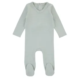 Storm blue ribbed footie by Ra & Da