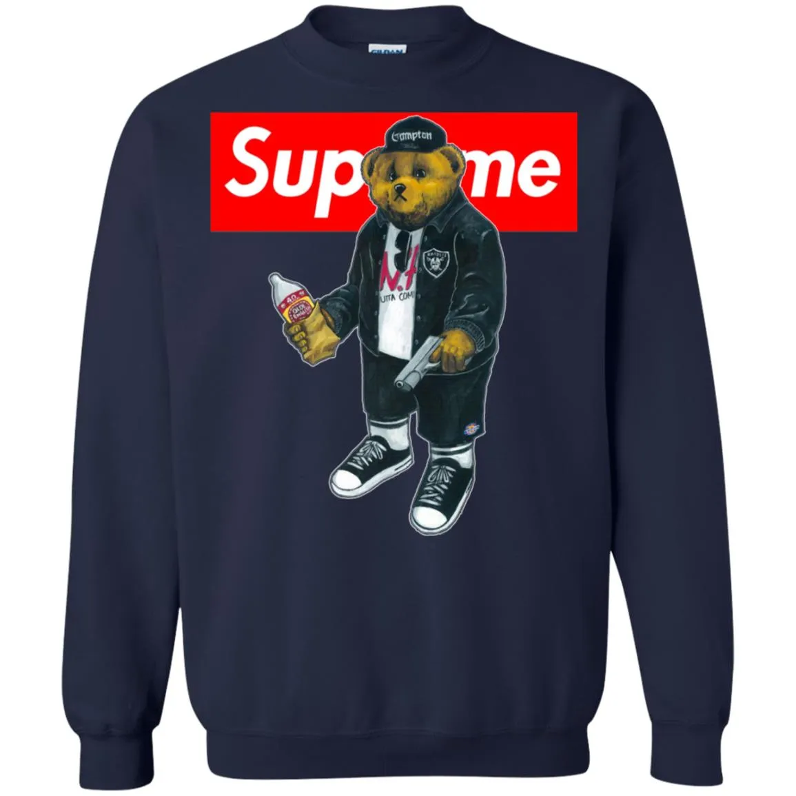 Supreme Bear Guns T-shirt Crewneck Pullover Sweatshirt