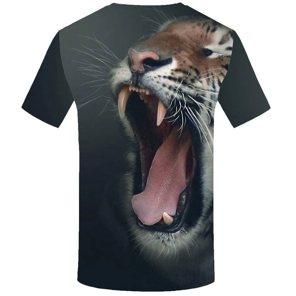 Tiger T shirt Men Animal T shirts Funny Angry Tshirt Anime Abstract T-shirt 3d Funny Tshirts Print Mens Fashion Hip hop Unisex