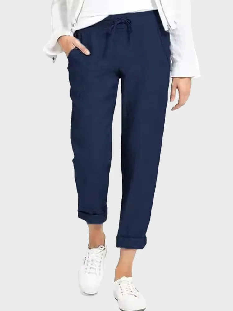 Urban Chic Pocketed Linen Pants