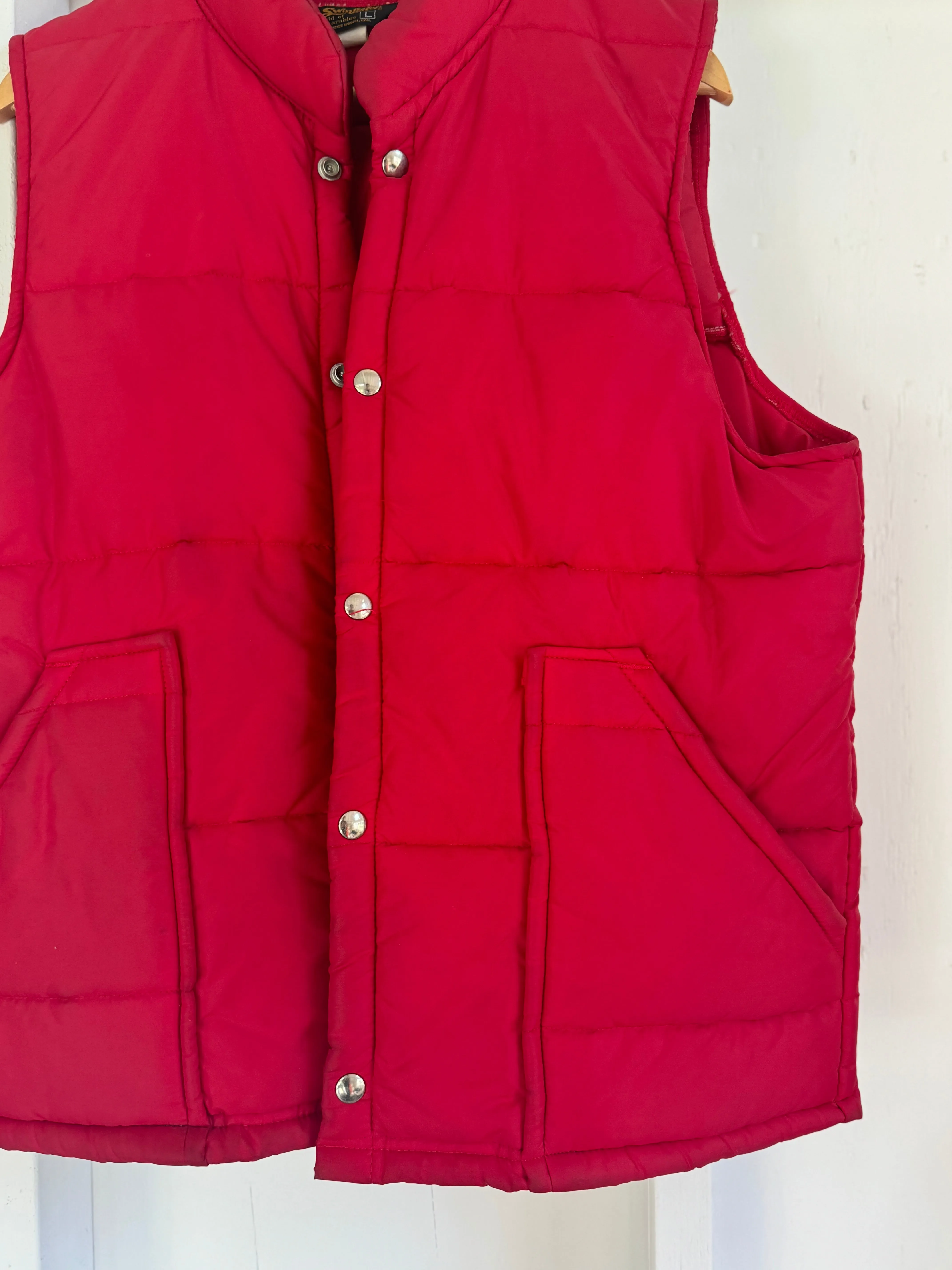 Vintage  Swingster Down Vest  - Red