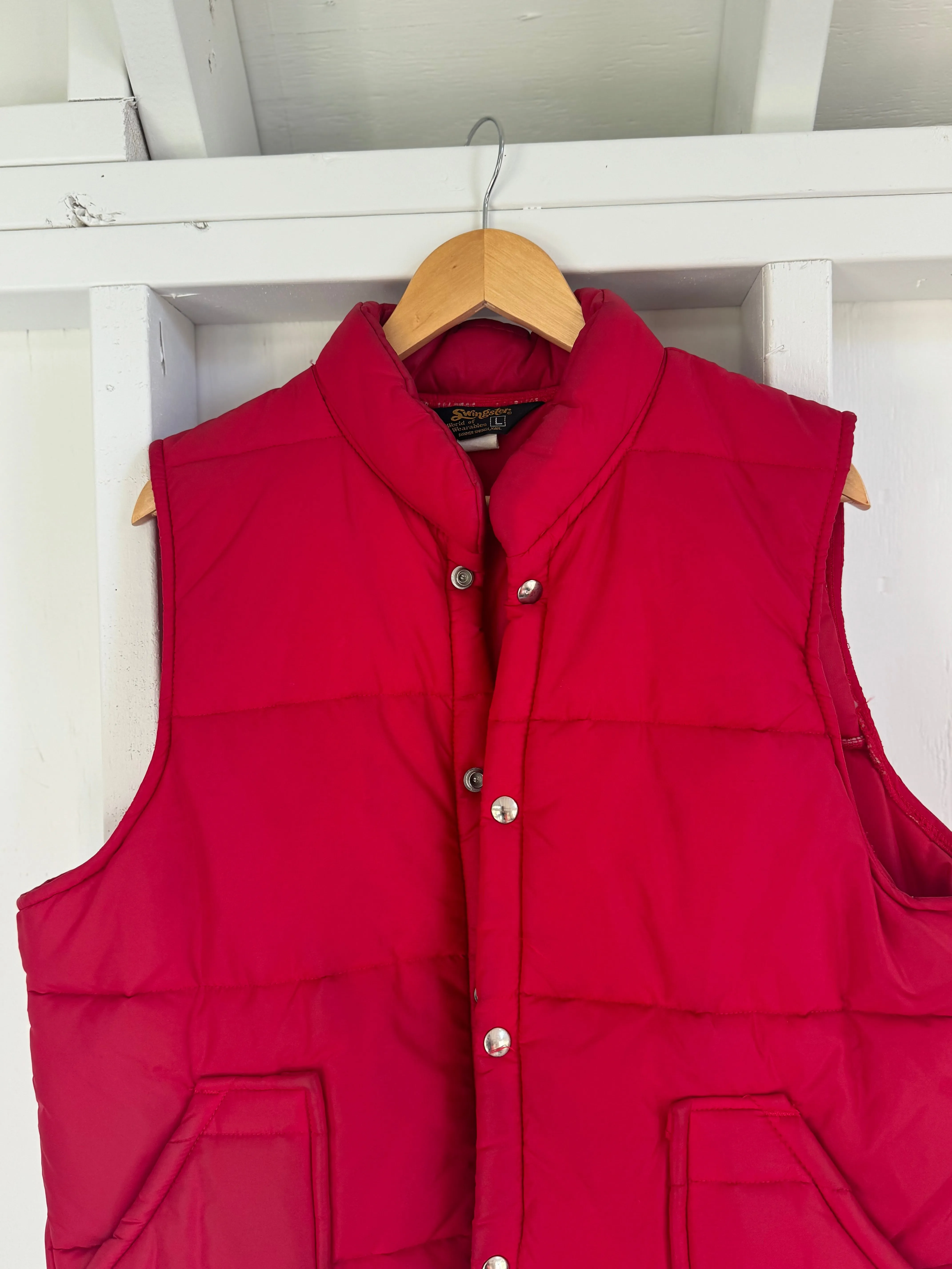 Vintage  Swingster Down Vest  - Red