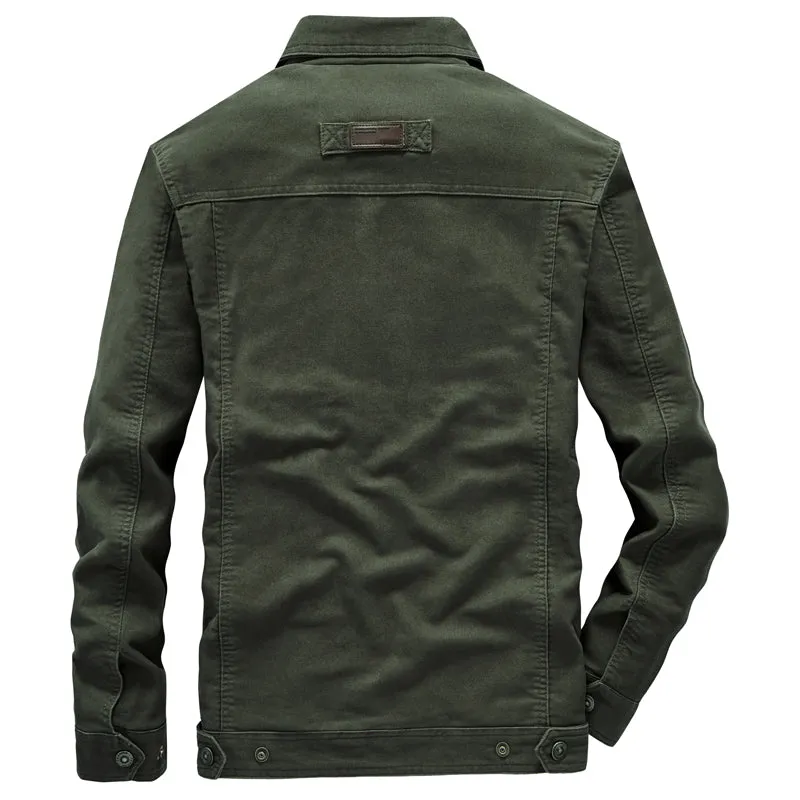 West Louis™ Autumn Cotton Military Pilot Bomber Jacket