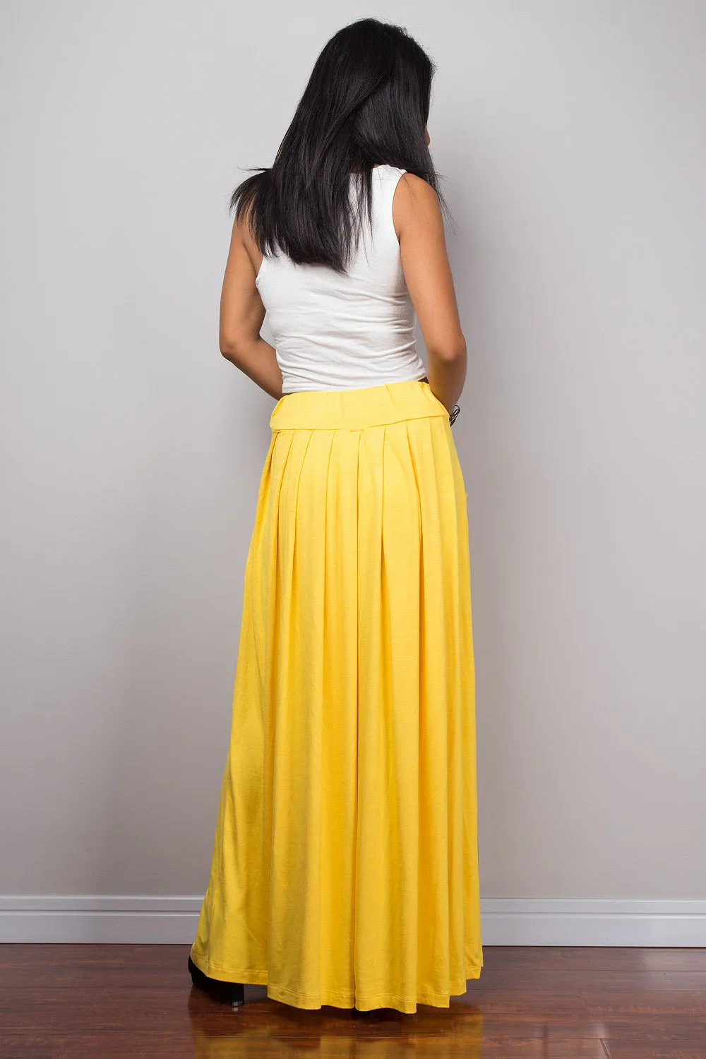 Yellow maxi skirt -  Long bright yellow skirt - Yellow skirt : Urban Chic Collection No.2